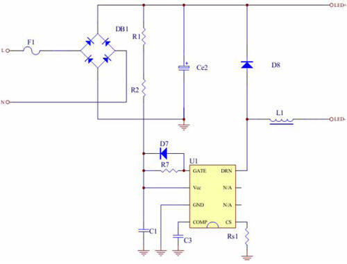 小尺寸非隔離恒流18W【LED凈化燈】燈驅動(dòng)方案